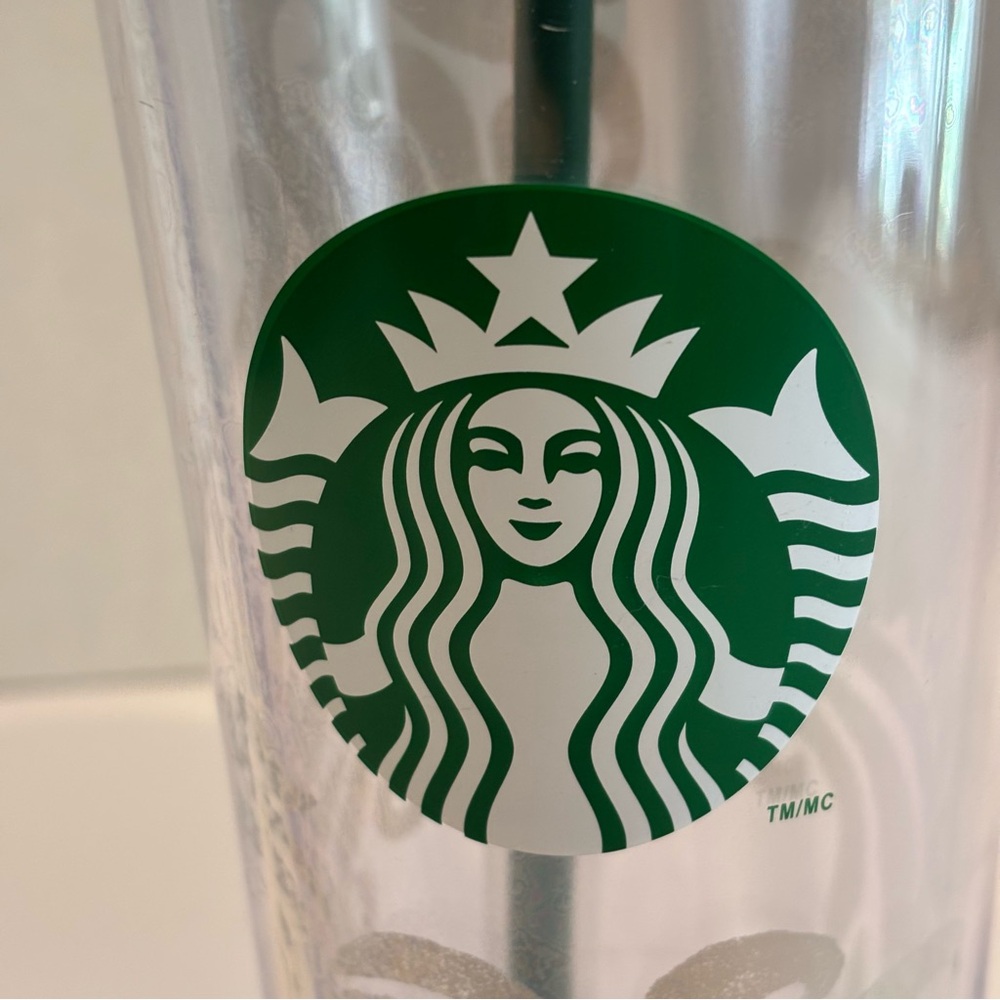 Starbucks Hawaii Exclusive Clear and Teal Tumbler with Straw - Picture 5 of 8